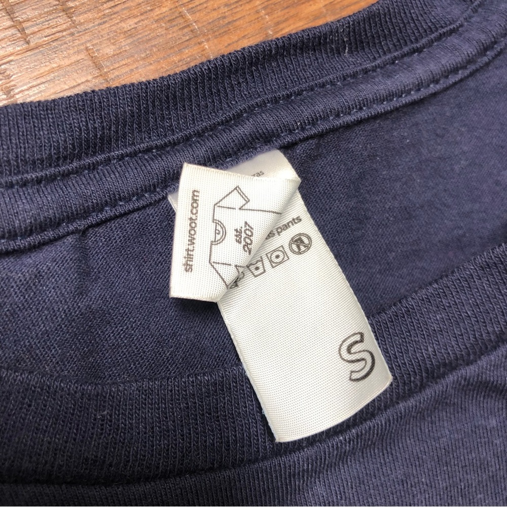 DONATED Civilized Addiction Coffee Tea Shirt Woot T Shirt Tea Cup Small Blue - Picture 3 of 10